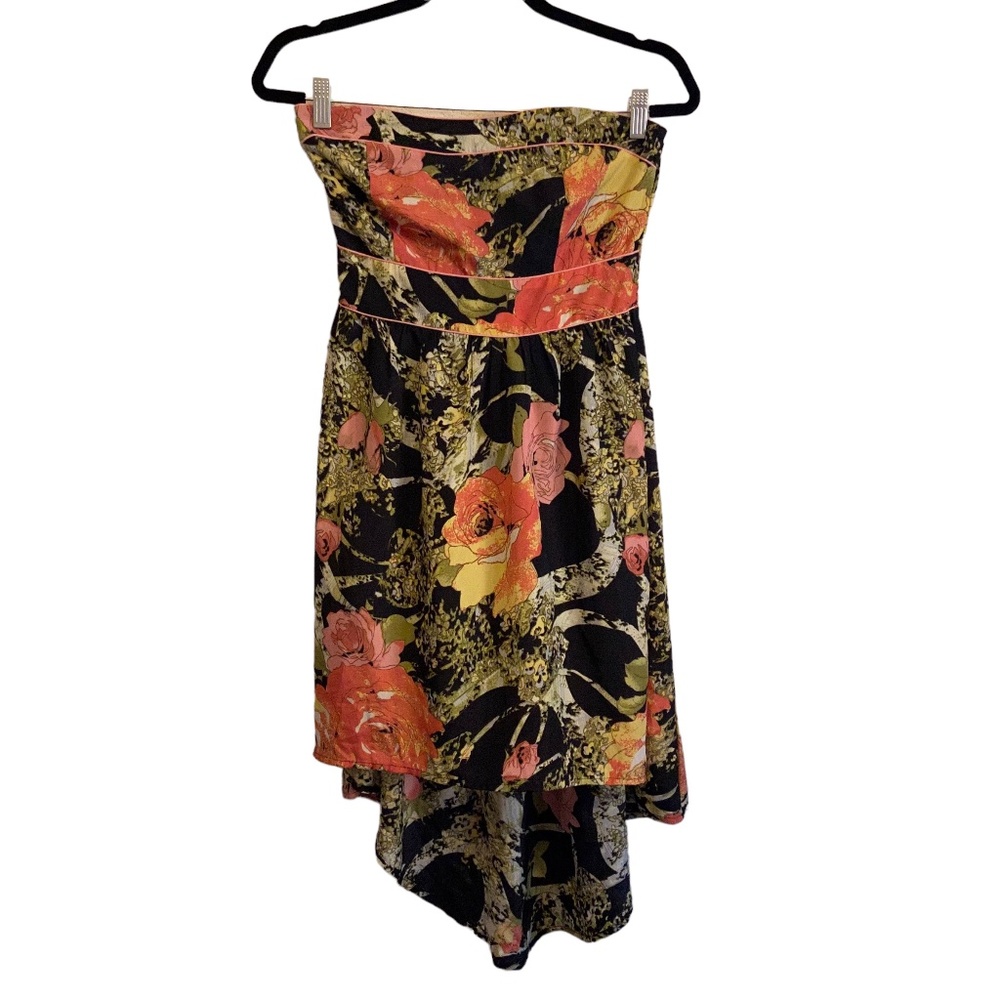 American Rag Cie Strapless Floral Dress Size Medium